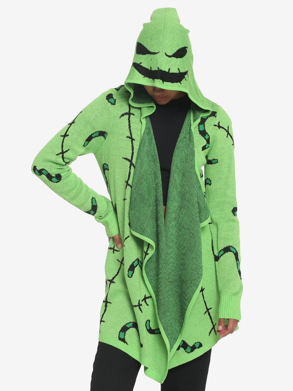 The Nightmare Before Christmas Oogie Boogie Drape Girls Cardigan